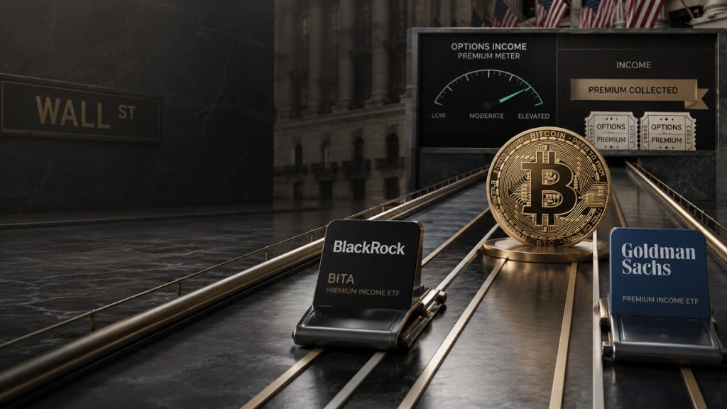BlackRock races Goldman Sachs to turn Bitcoin volatility into ETF income BlackRock races Goldman Sachs to turn Bitcoin volatility into ETF income